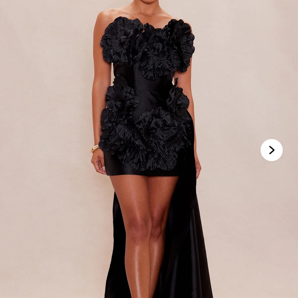 Fashion Nova Black High Low Dress
